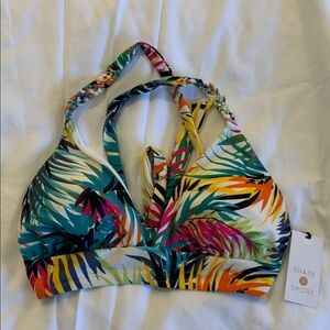 Shade & Shore Tropical Leaf Bikini Top